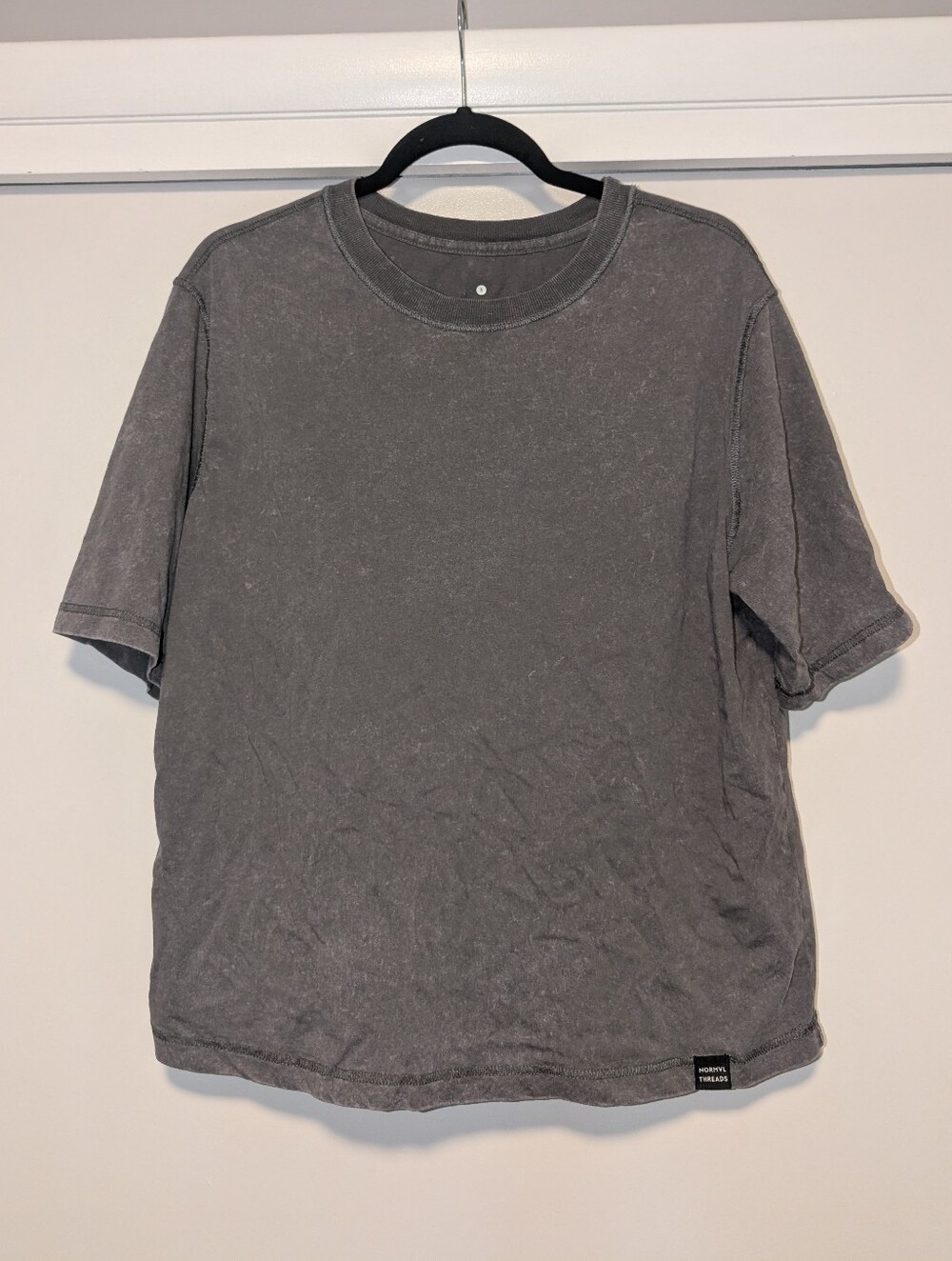 Normvl Threads Gray Short Sleeve Cotton Boxy Tee